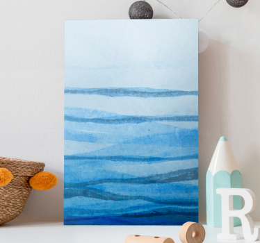 Wandbild modern Stiele mit ombre-effekt in blautönen - TenStickers