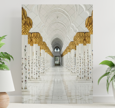 Wandbilder 3D Goldene arabische bögen - TenStickers