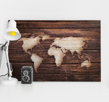 Wandbilder 3D Holz braun - TenStickers