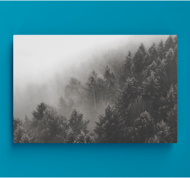 Wandbilder 3D Wald mit weißen kiefern - TenStickers