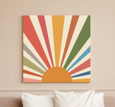 Wandbilder Wohnzimmer Bunte Wandtapete sonne - TenStickers