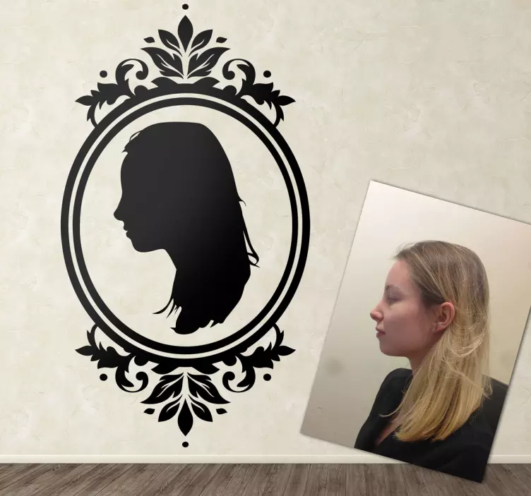 Wandtattoo Wohnzimmer persönliches Porträt - TenStickers