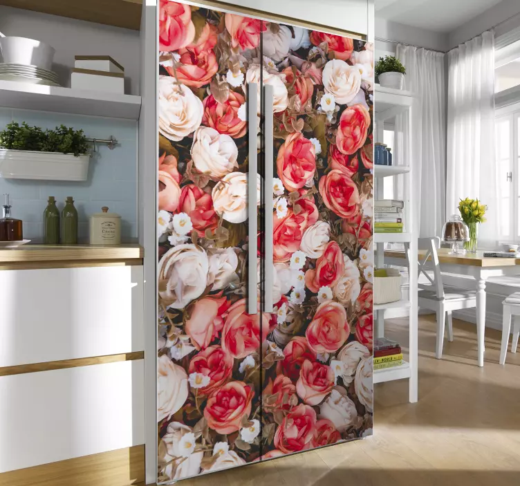 Waschmaschinen Aufkleber Blumen - TenStickers