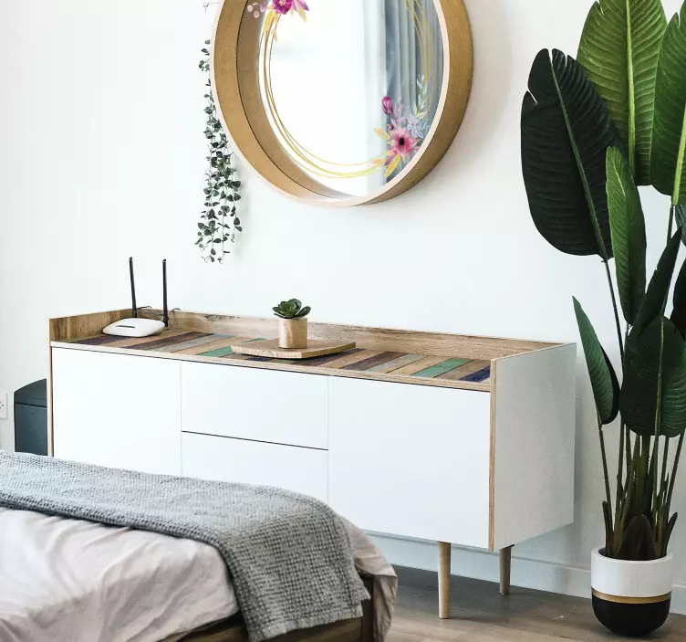 Blaues sommerholz Möbelfolie - TenStickers