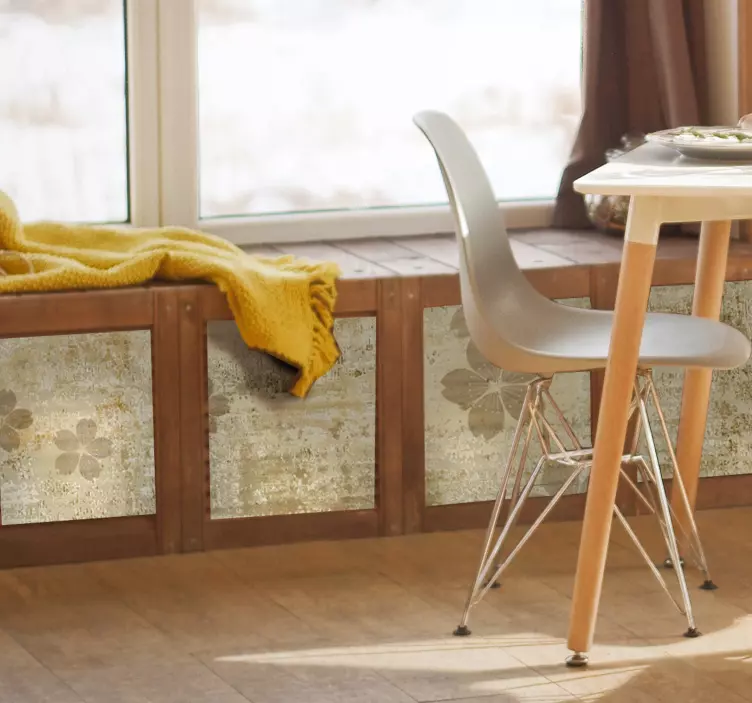 Möbelfolie blumenmuster-overlay - TenStickers