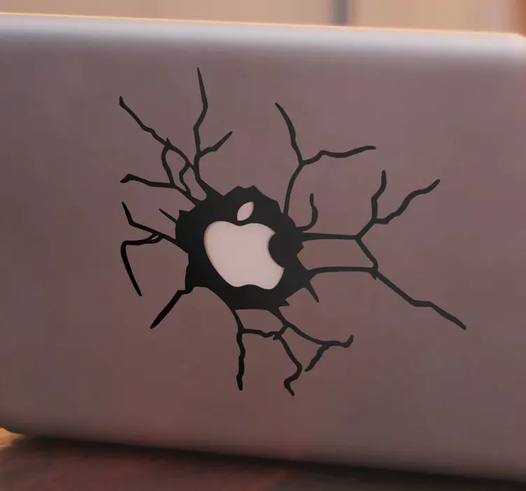 Aufkleber Notebook Gebrochener Deckel Apple - TenStickers