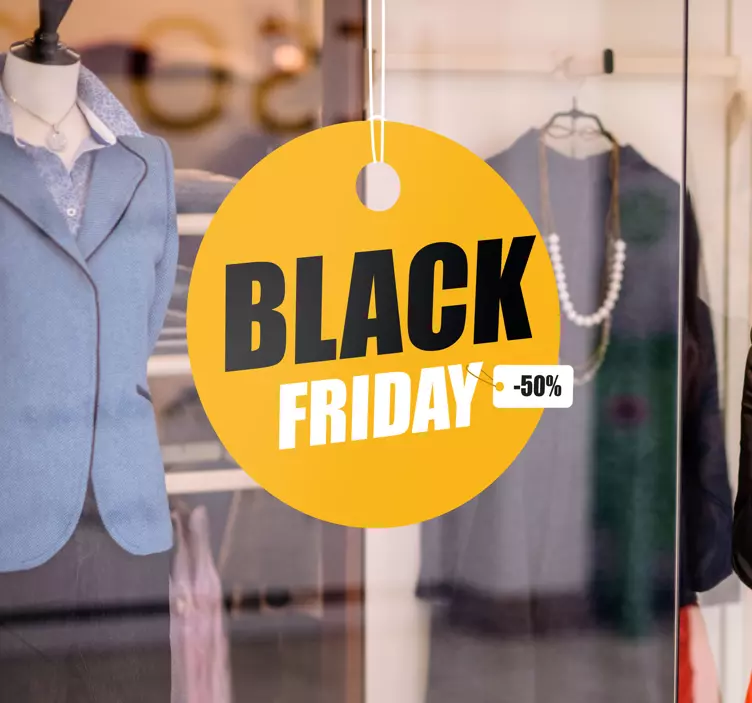 Black Friday Sticker Kreis - TenStickers