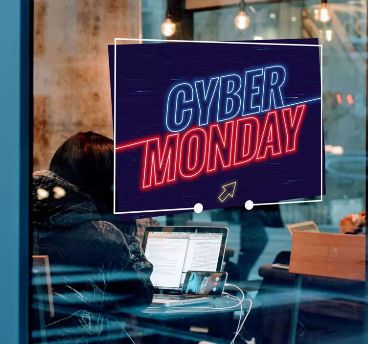 Aufkleber Cyber Monday Neon- Style - TenStickers