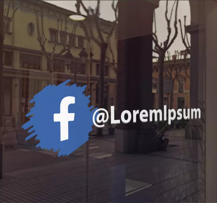 Schaufenster Aufkleber Personalisiert Facebook logo - TenStickers