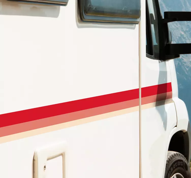 Wohnmobil Aufkleber Camping Van Bunte Streifen - TenStickers