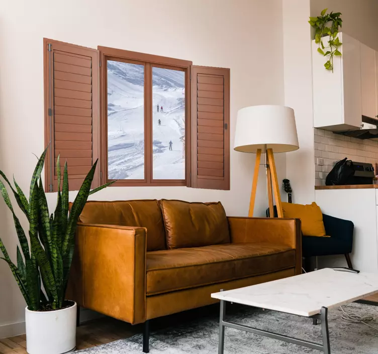 Fensteraufkleber für das Skigebiet - TenStickers