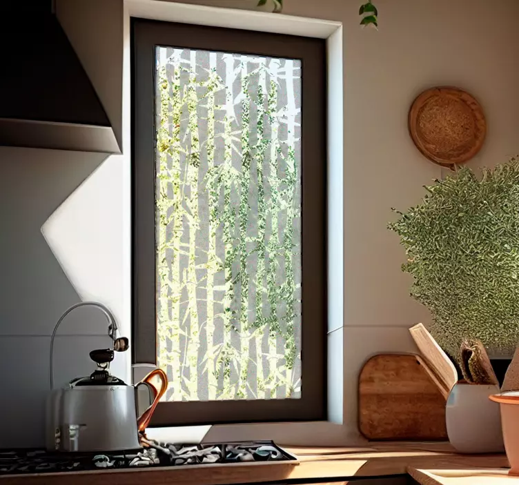 Fensteraufkleber transluzenter Bambus - TenStickers