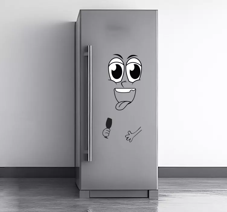 Kühlschrank Folie Gesicht mit Glas - TenStickers