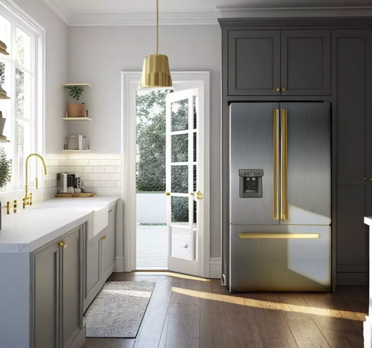 Kühlschrank Aufkleber vinyl Stahldesign - TenStickers