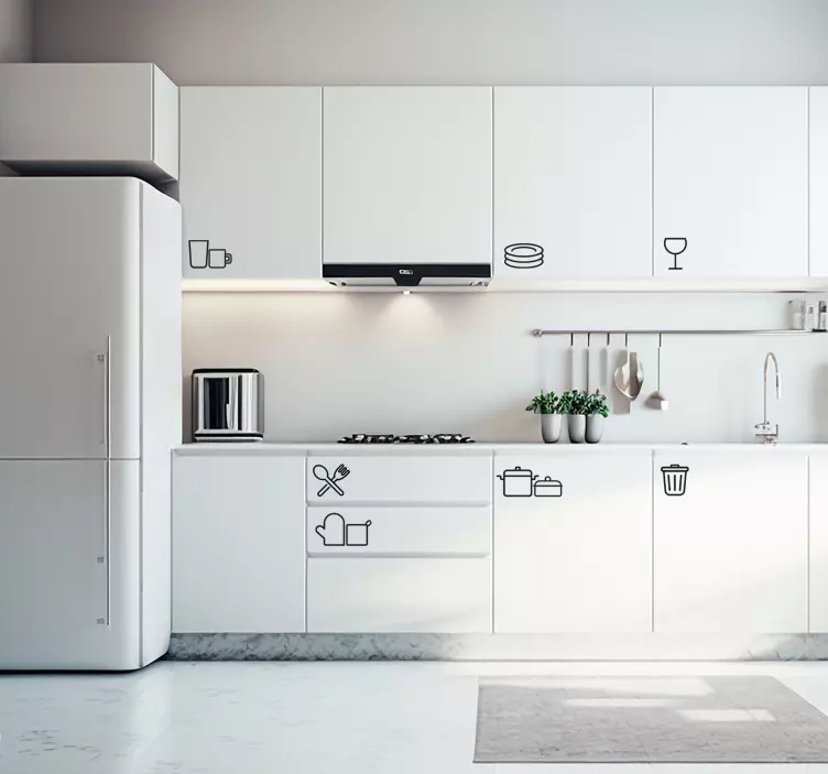 Wandtattoo Küche Küchengeräte - TenStickers