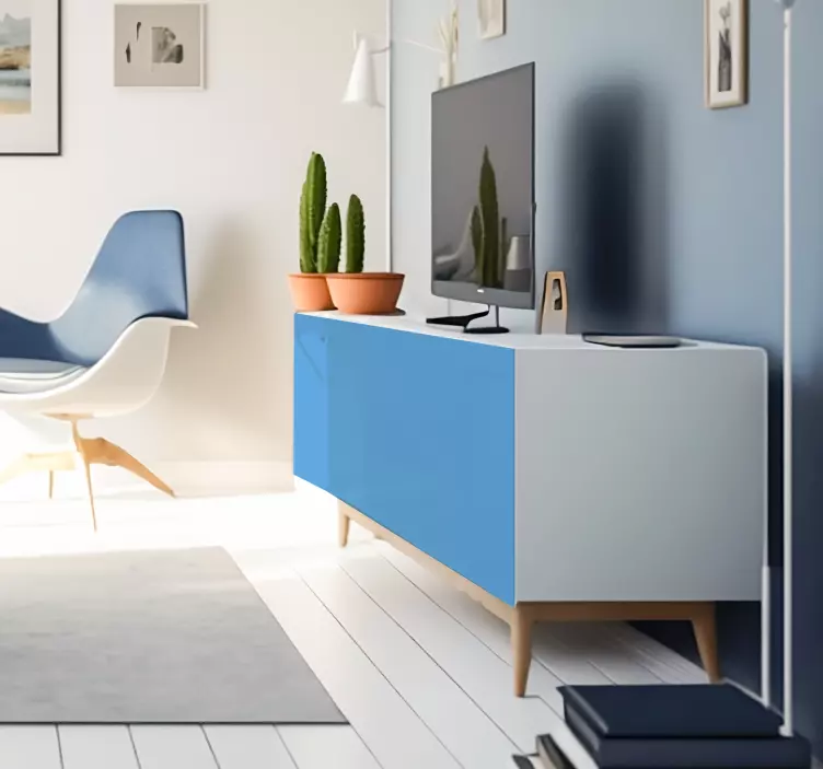 Klebefolie für Möbel hellblau Design - TenStickers