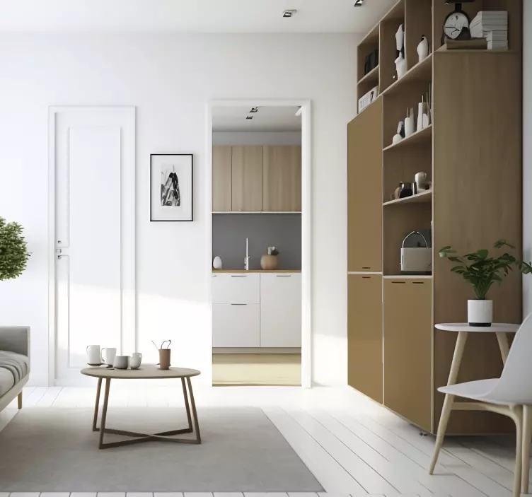 Klebefolie für Möbel matt Beige Braun - TenStickers