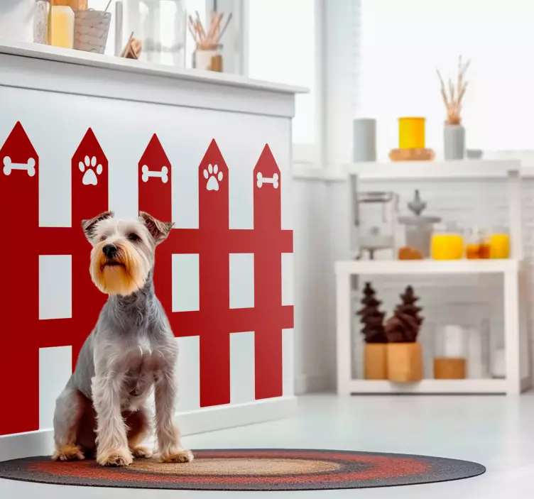 Wandtattoo Haustier garten Zaun - TenStickers