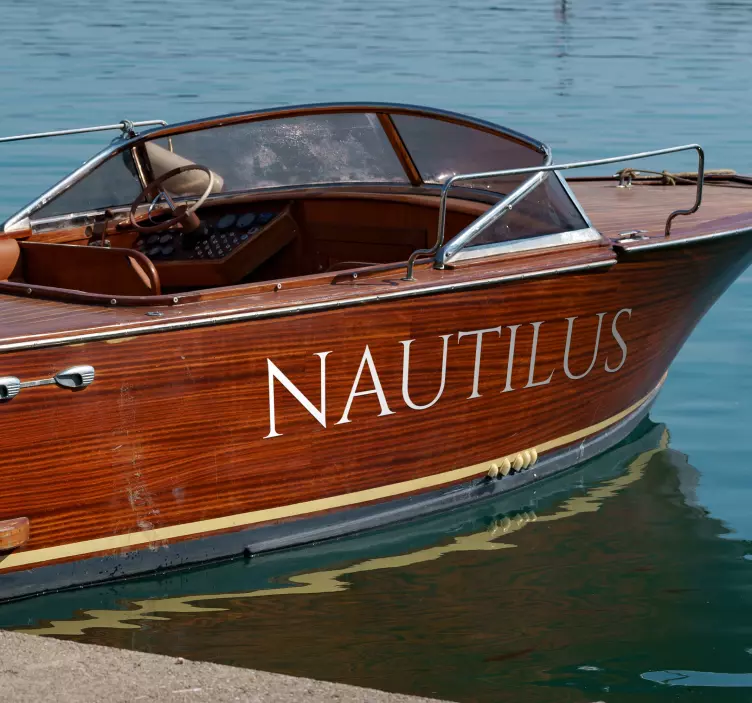 Anpassbare Name Boot Aufkleber latin Typografie - TenStickers