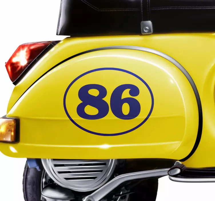 Motorrad Aufkleber personalisierbare Nummer - TenStickers