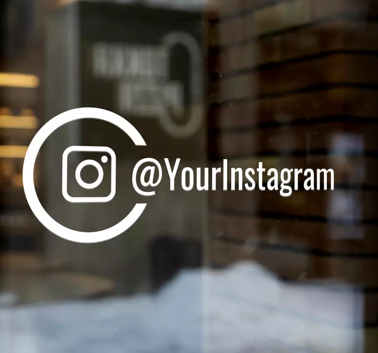 Personalisierter instagram Schaufenster Aufkleber - TenStickers