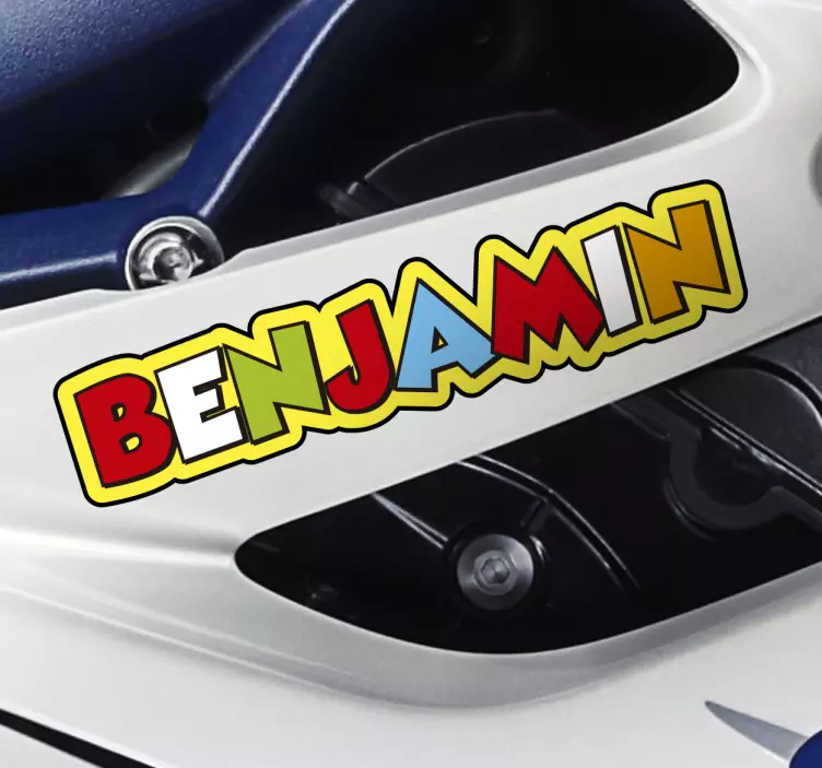 Motorrad Aufkleber personalisierter Name Valentino Rossi - TenStickers