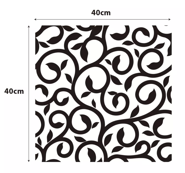 Fensteraufkleber botanisches Ornament - TenStickers