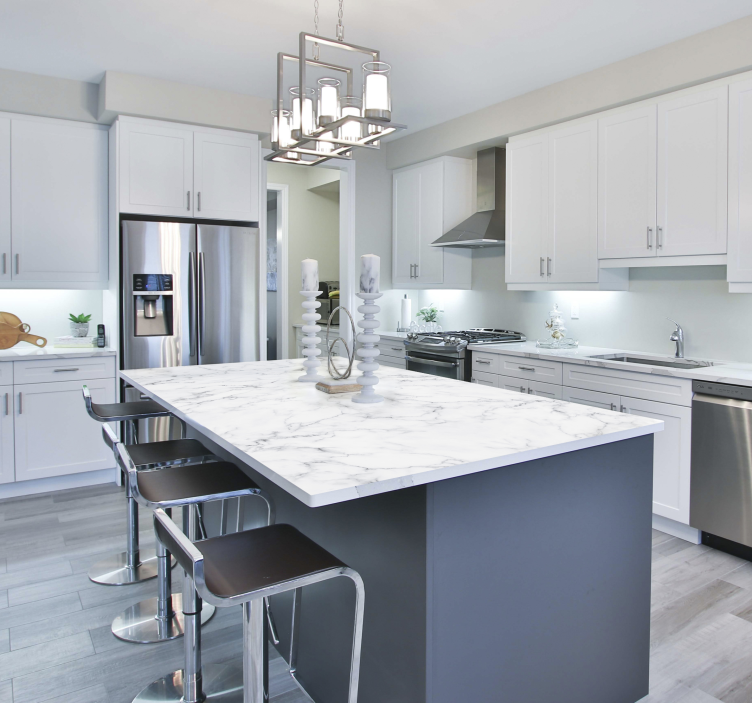 Klebefolie Möbel weißer Marmor - TenStickers