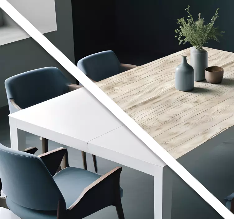 Wandtattoo Esszimmer helles holz für tisch - TenStickers