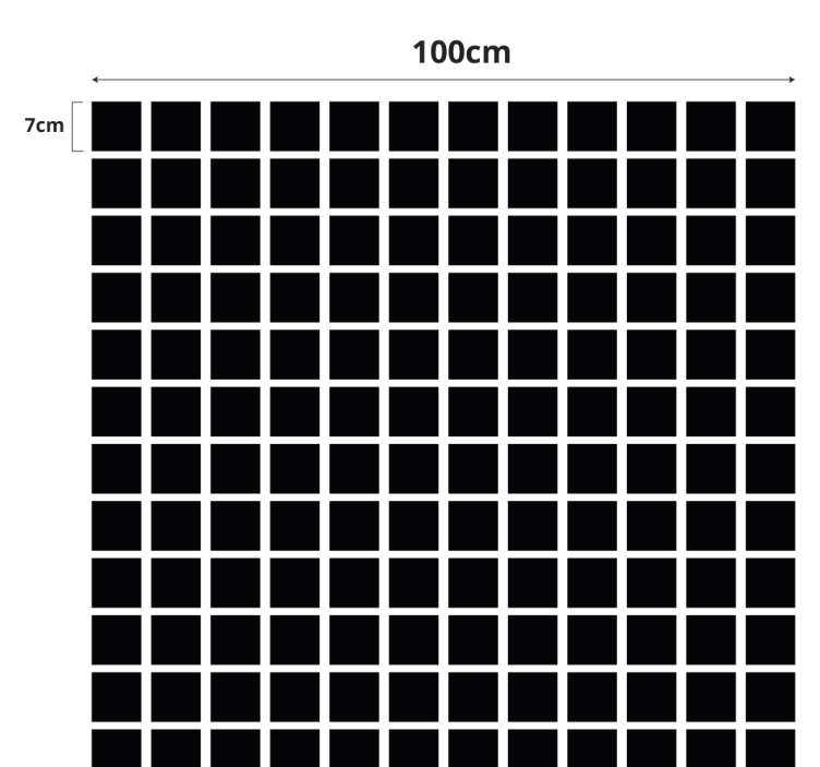 Fensterfolie viereck Graue quadrate skala - TenStickers