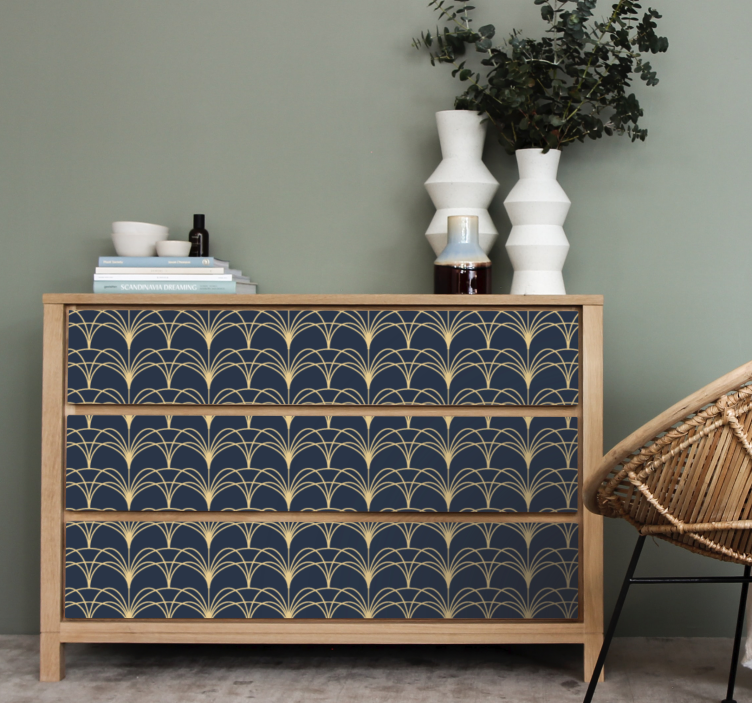 Möbelfolie Modernes goldenes deko-muster - TenStickers