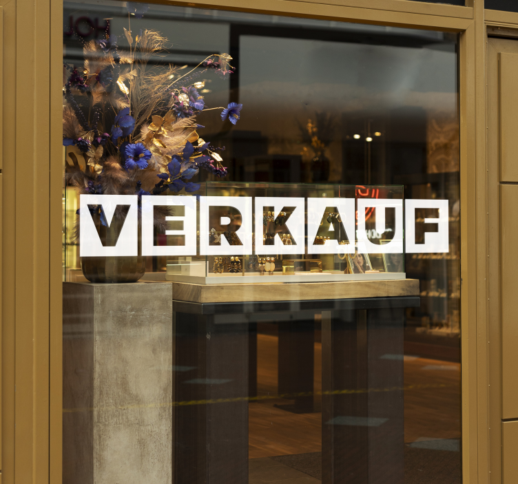 Schaufensteraufkleber Rabatt Kästchen - TenStickers