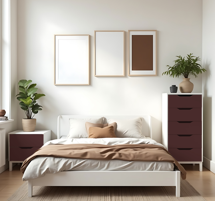 Wandtattoo einfarbig mattes granatrot - TenStickers