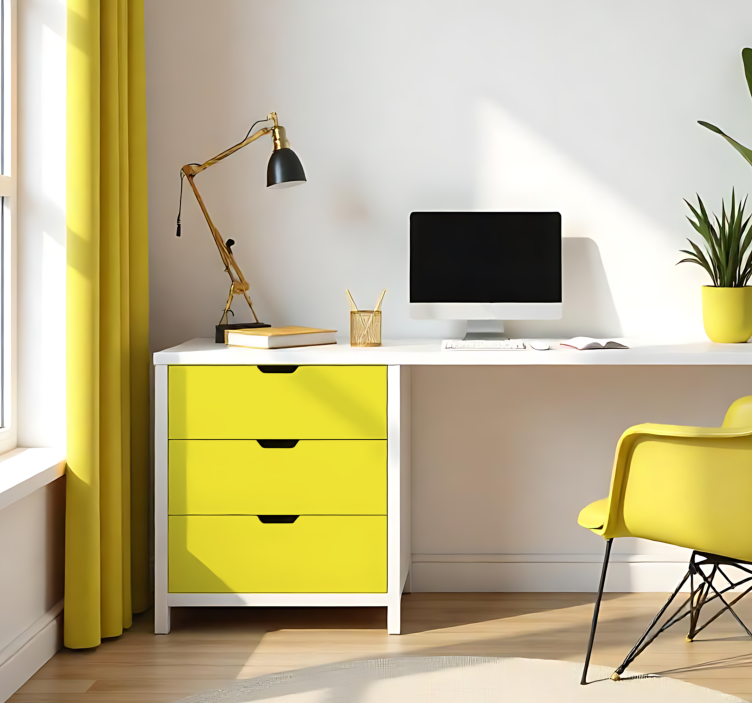 Wandtattoo einfarbig mattes hellgelb - TenStickers