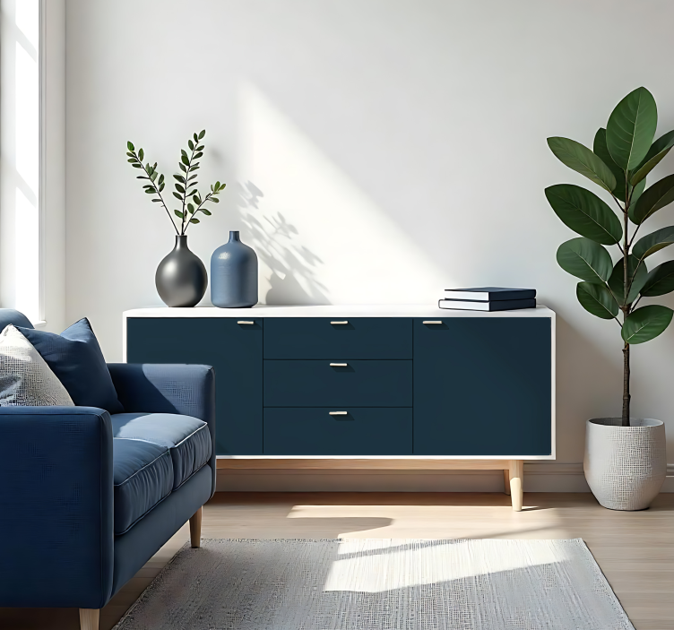 Wandtattoo einfarbig matt dunkelblau - TenStickers