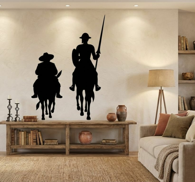 Don Quijote und Sancho Panza Autoaufkleber - TenStickers