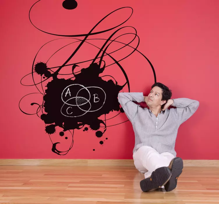 Abstrakte Tafelfolie Wandtattoo - TenStickers