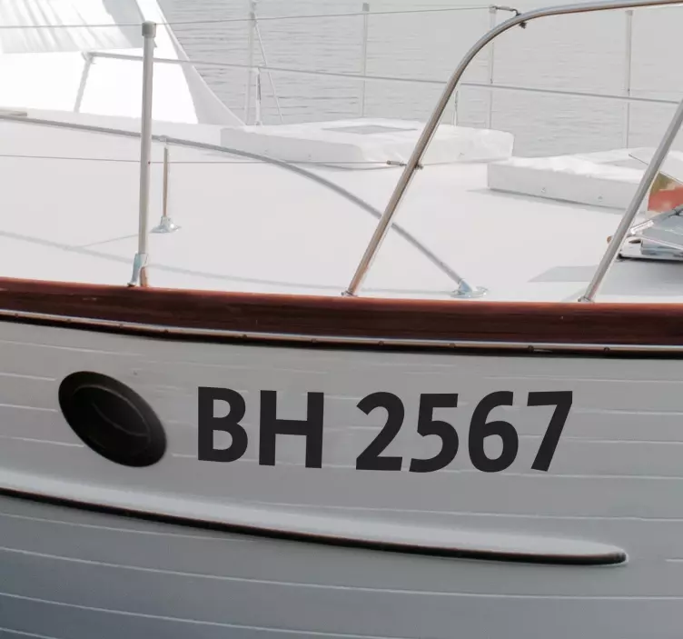 Aufkleber Boot Schiffsregistrierung - TenStickers