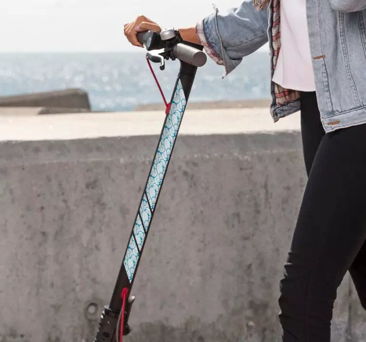 Aufkleber für Roller Blaue Muster - TenStickers