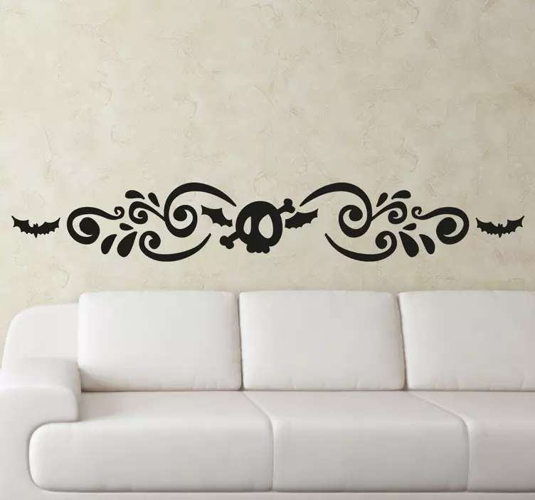 Aufkleber Ornament mit Totenkopf - TenStickers