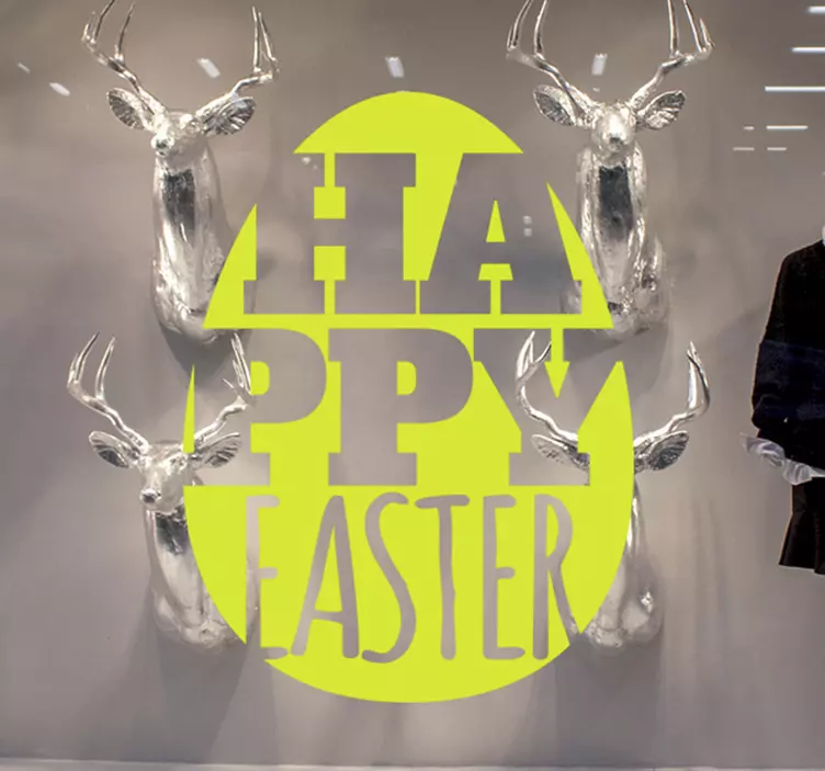 Schaufenster Aufkleber Osterei Happy Easter - TenStickers