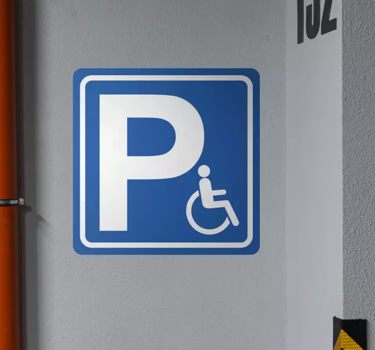 Aufkleber Parkschild Behinderten Parkplatz - TenStickers