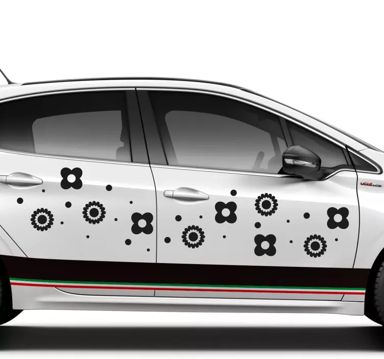 Blumen Autotattoo - TenStickers