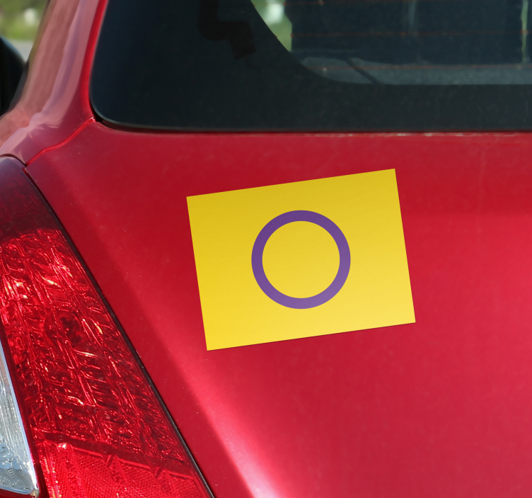 Autoaufkleber intersexuelle flagge - TenStickers