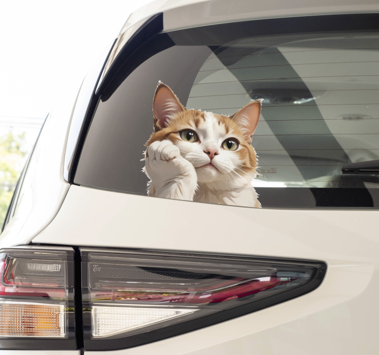 Autoaufkleber katze denkt - TenStickers