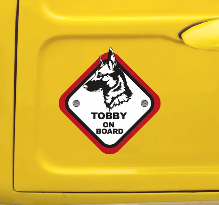 Baby on Board Aufkleber Belgischer Hirtenhund - TenStickers
