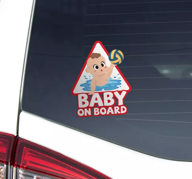 Baby on Board Autosticker Wasserball  - TenStickers