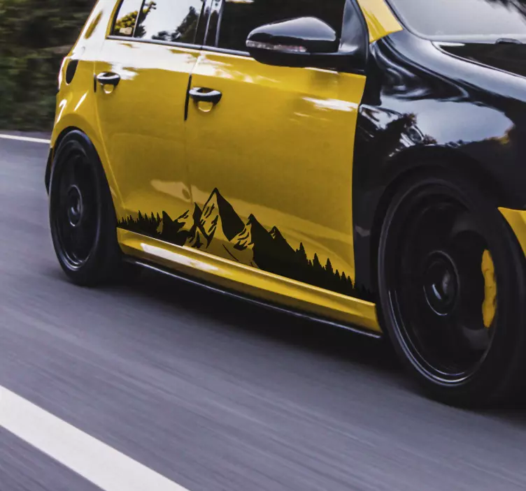 Berge Silhouette Aufkleber fürs Auto - TenStickers