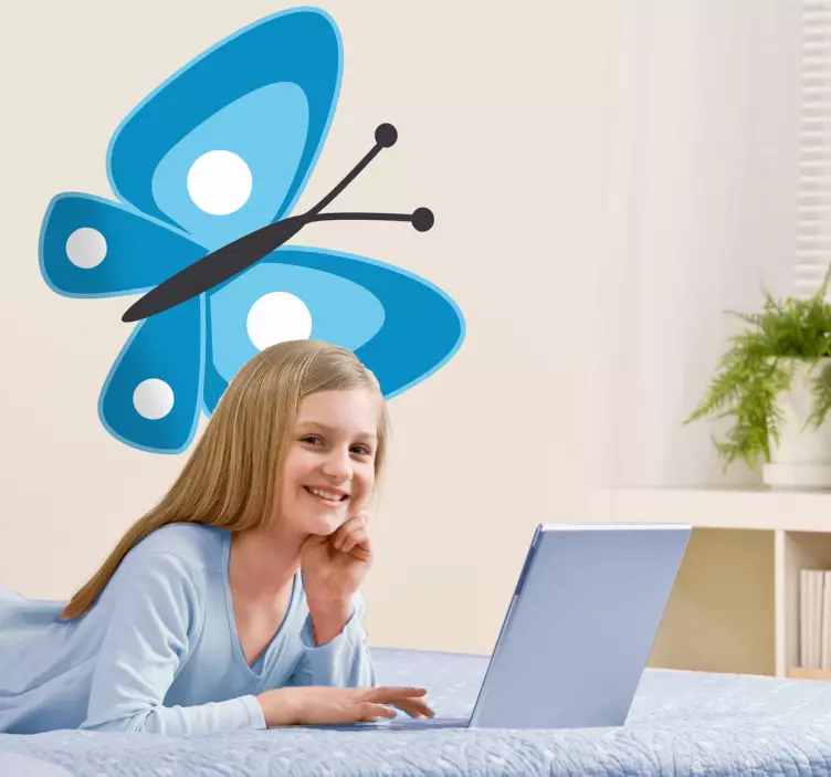 Wandtattoo Schmetterling blau - TenStickers