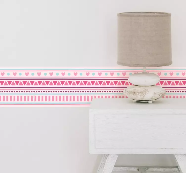 Bordüre rosa Herzen - TenStickers